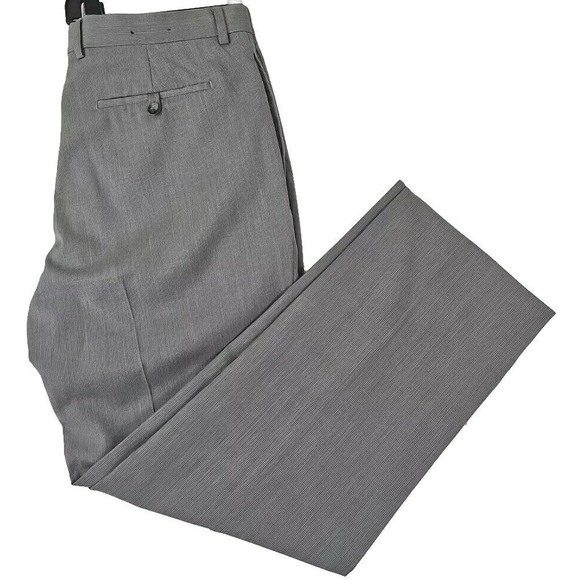 Banana Republic ~Men's Size 35/32~ Gray Striped Prit Modern Fit Wool Blend Pants - Picture 9 of 9
